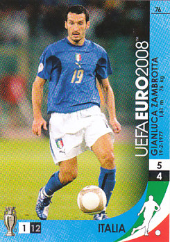 Gianluca Zambrotta Italy Panini Euro 2008 Card Game #76